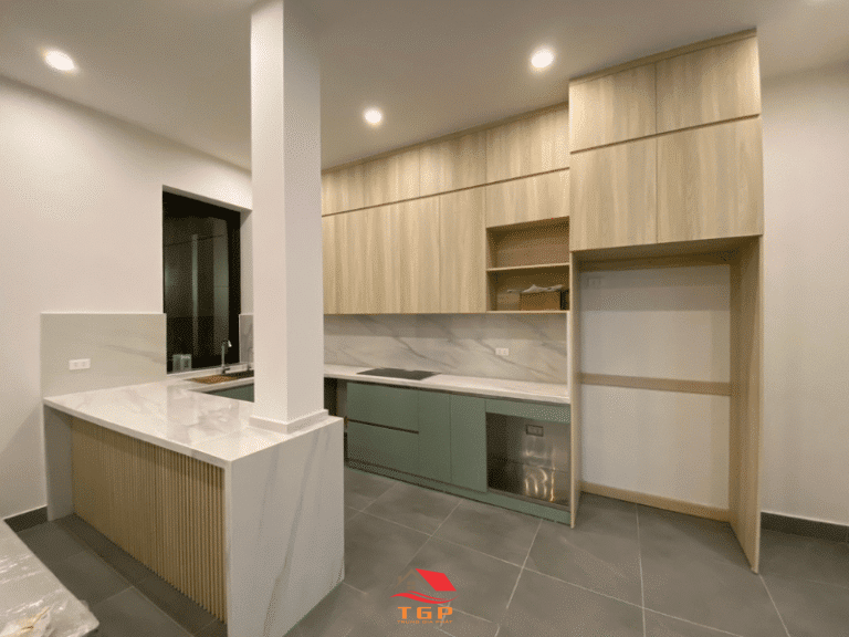 Tủ bếp Melamine Minh Long hiện đại (1)