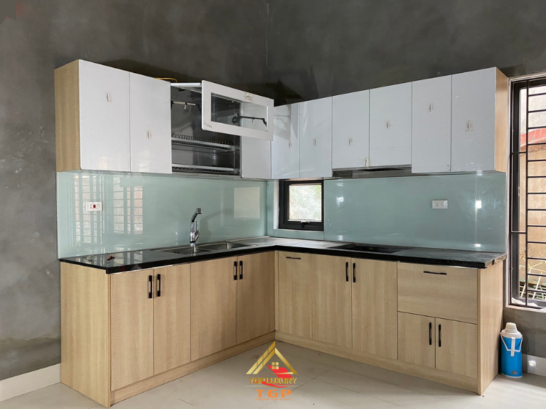 Tủ bếp inox 304 cánh Laminate (1)