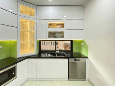 Tủ bếp thùng inox cánh Acrylic (4)