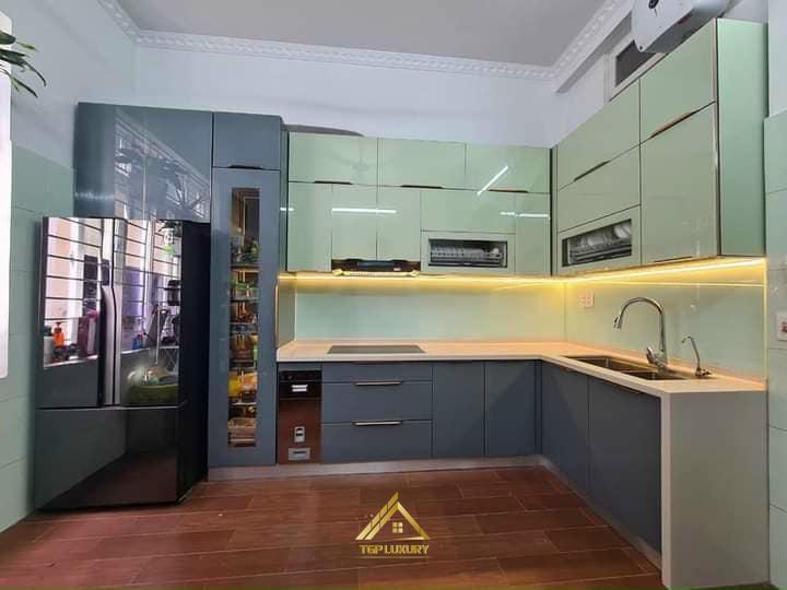 Tủ bếp cánh kính - mã CK09 - Nội thất Bếp xinh - Nội thất & Tủ bếp