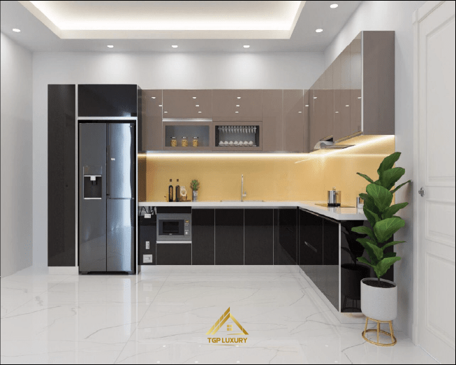 Tủ bếp cánh kính – Lựa chọn thông minh cho gian bếp