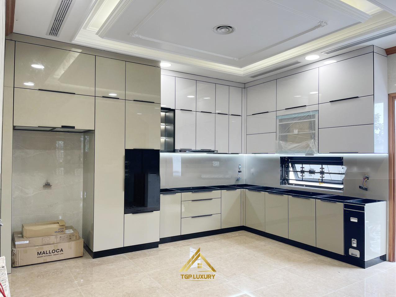 Tủ bếp Inox Cánh Kính CN54