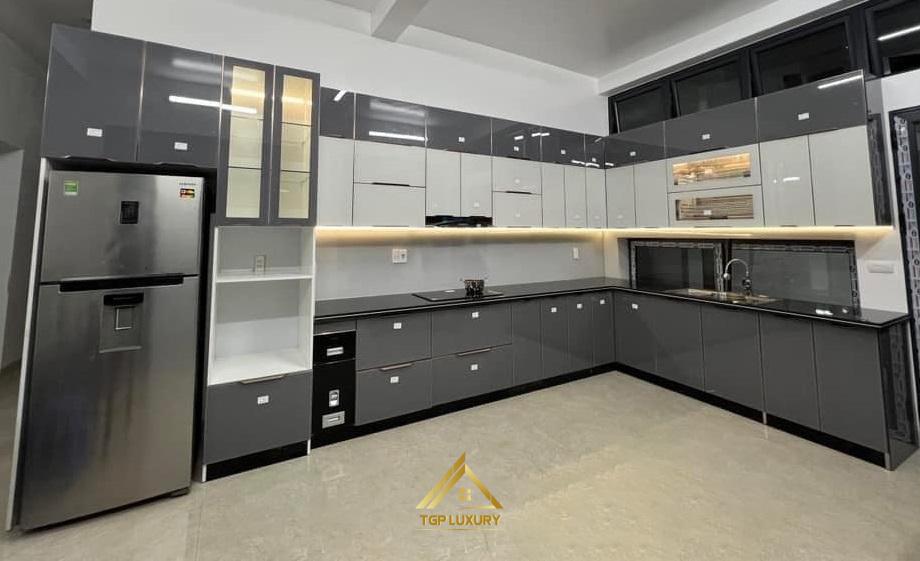 Tủ bếp Inox Cánh Kính CN20