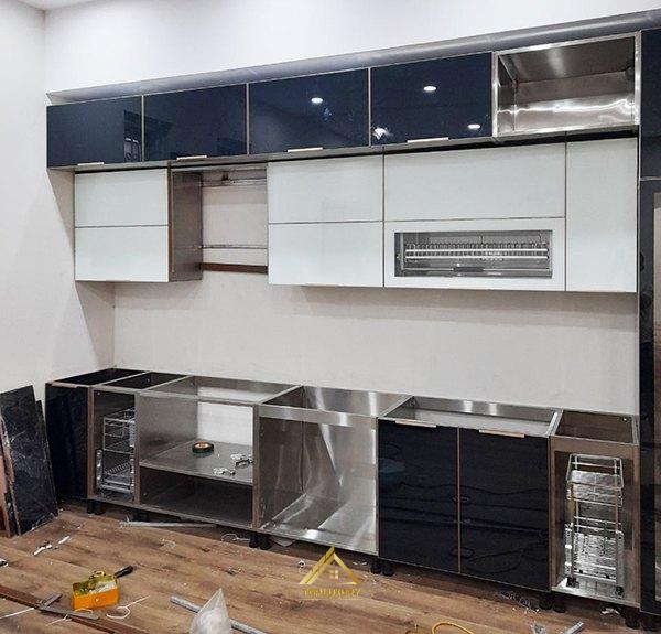 Tủ Bếp Inox Cánh Kính Bảng Giá Với Mẫu Mới Nhất